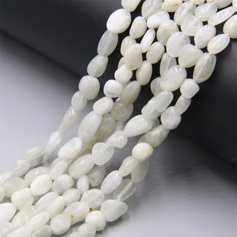 white moonstone 31 тип необычный самородный Камень Бисер природный флюорит полированные крошечные плоские фиолетовые овальные кварцевые бусины для создания ювелирных изделий Декор - Цвет: white moonstone