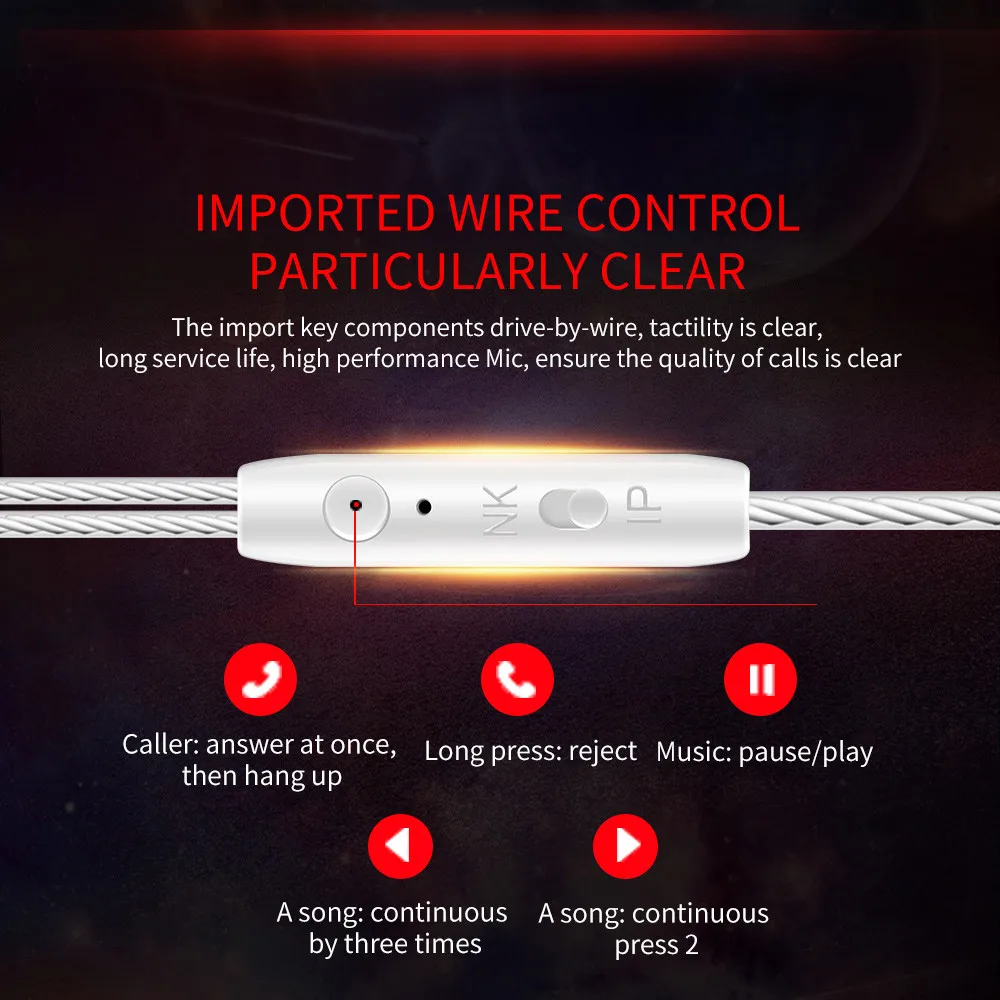2019 New Headphone QKZ CK5 In Ear Earphone Stereo Race Sport Headset | Электроника