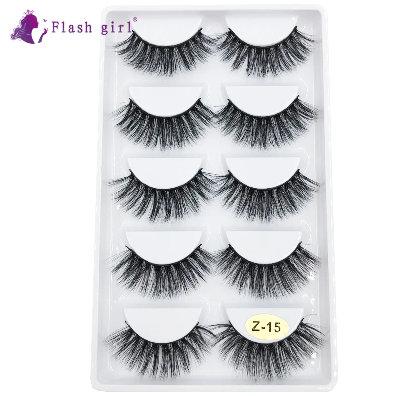 Ресницы из искусственной норки ручной работы 5 пар | Красота и здоровье