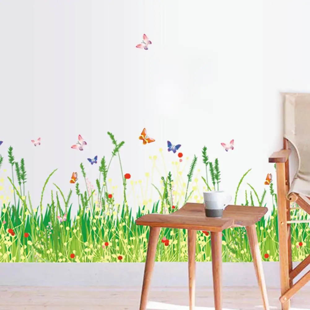 Домашняя тропическая Настенная Наклейка с зелеными листьями джунглей украшение