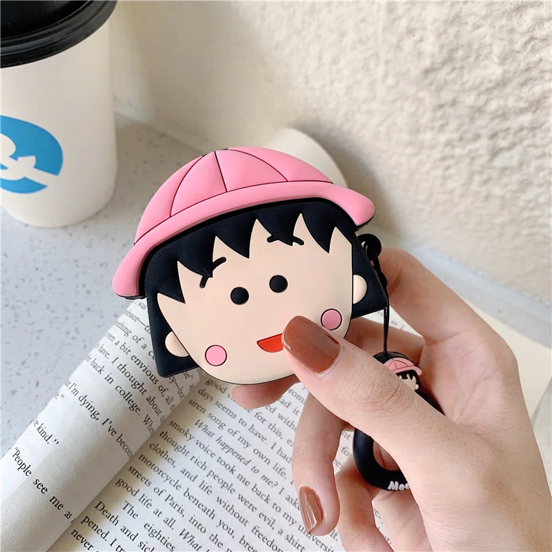 Чехол Chibi Maruko для Airpods 2 милый силиконовый защитный чехол наушников с Bluetooth