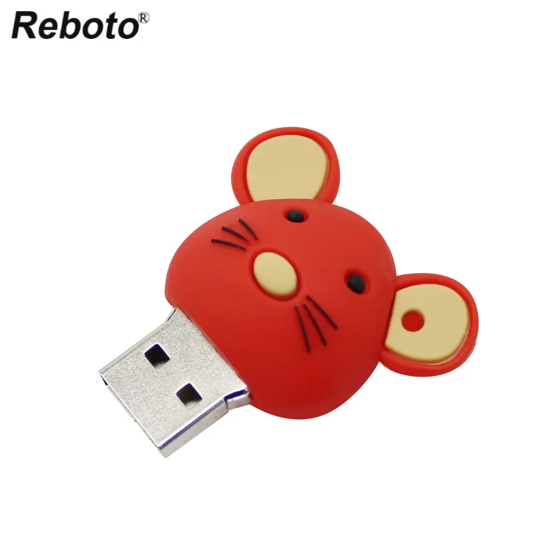 Милая флеш-карта с мультяшной мышкой USB флеш-накопитель 4 ГБ 8 16 32 64 розовая флешка