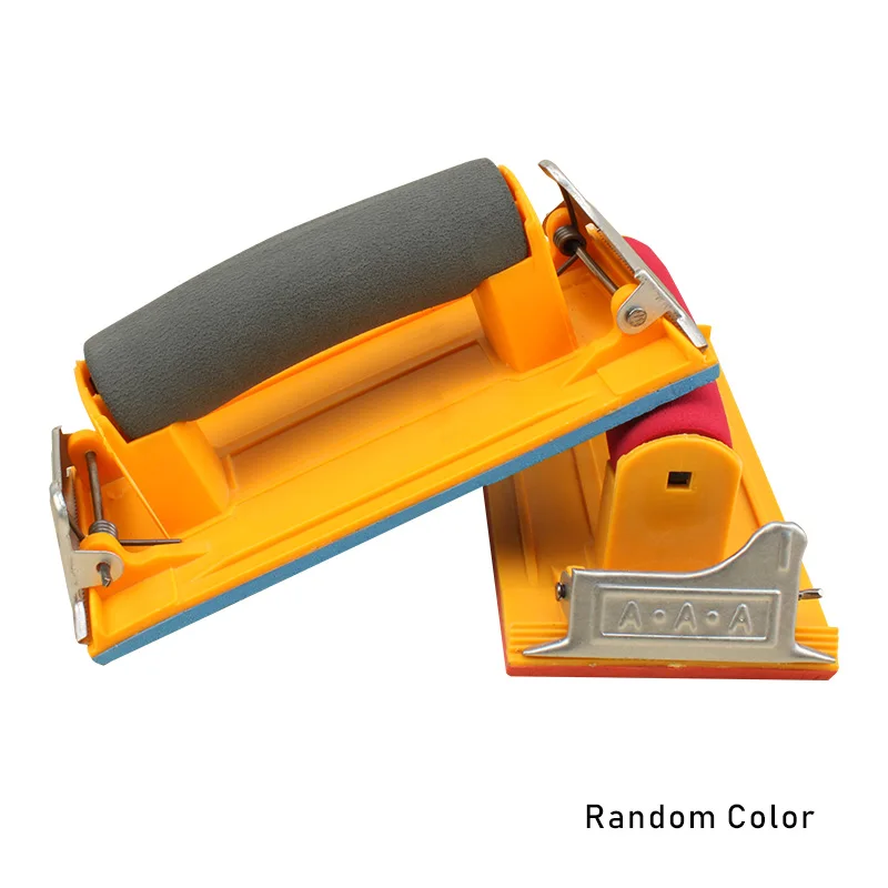 2pcs Random Color Держатель наждачной бумаги инструмент с 2-лист наждачной бумагой 9x11-дюймовая ручная шлифовальная машина с мягкой ручкой для дерева и гипсокартон шлифования - Цвет: 2pcs Random Color
