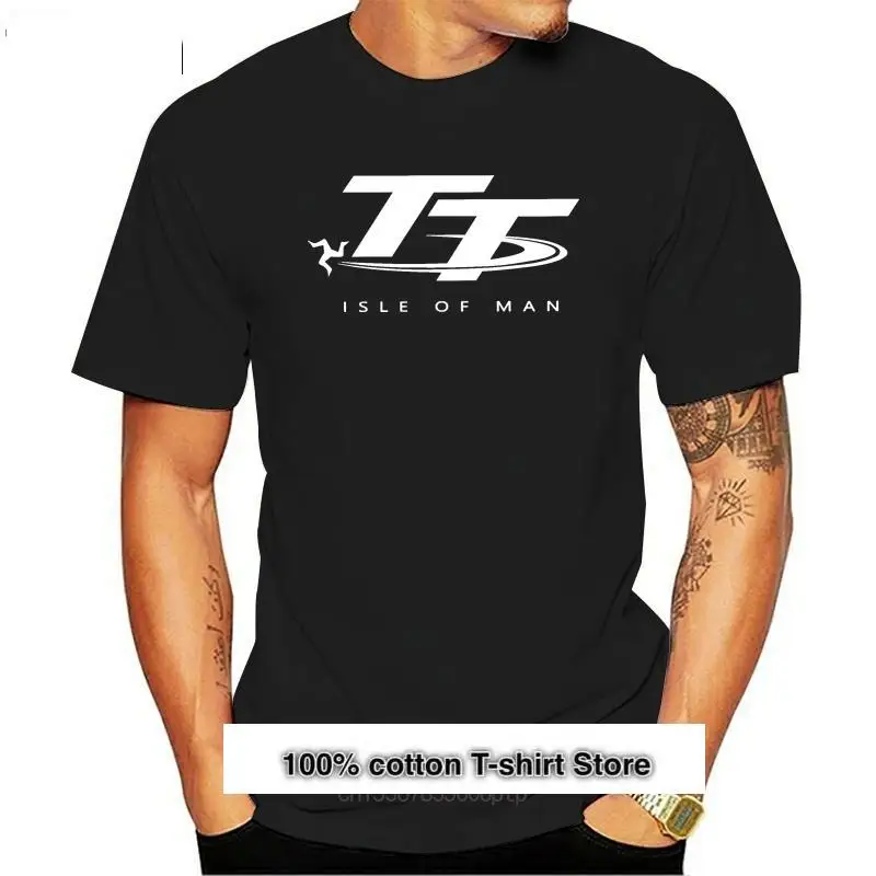 

Camiseta de манга corta para hombre, camisa 100% de algodón, talla grande, para motocicleta, Island Of Man TT
