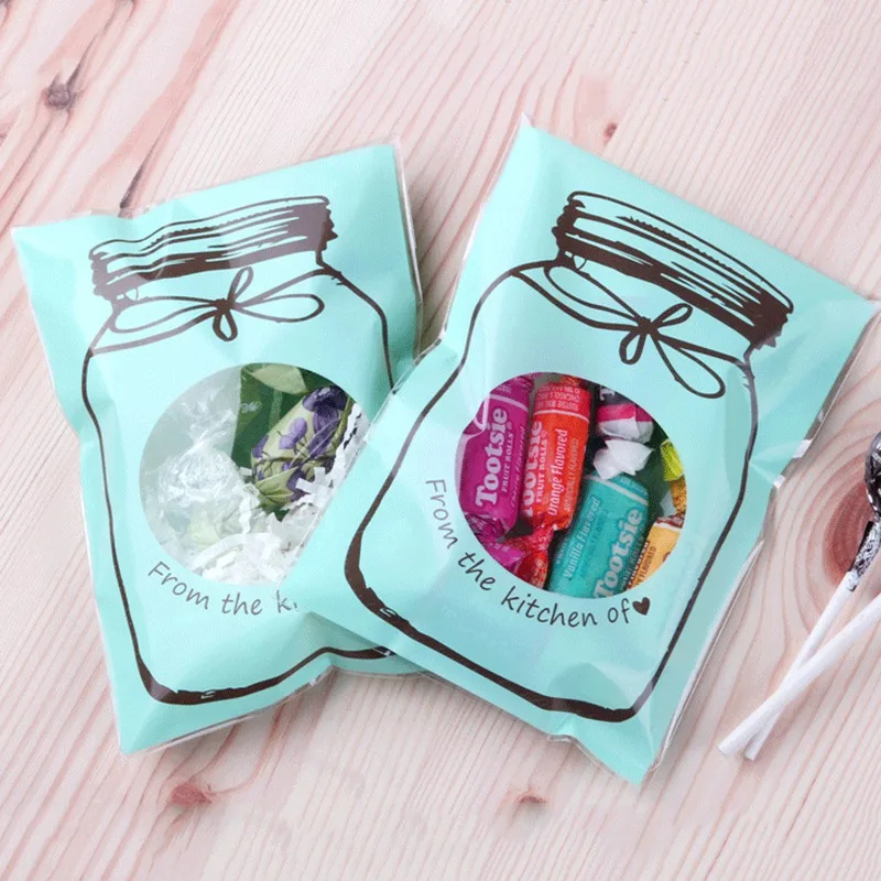 100 шт. пакеты для конфет герметичная упаковка закусок милый Подарочный пакет