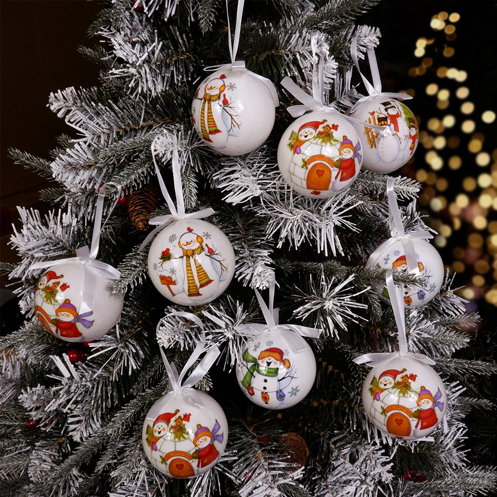 

14 PCS Christmas Tree Decor Ball Baubles Ornament Xmas Tree toys Hanging Ball Snowmen Home Party Ornament New Year Gift