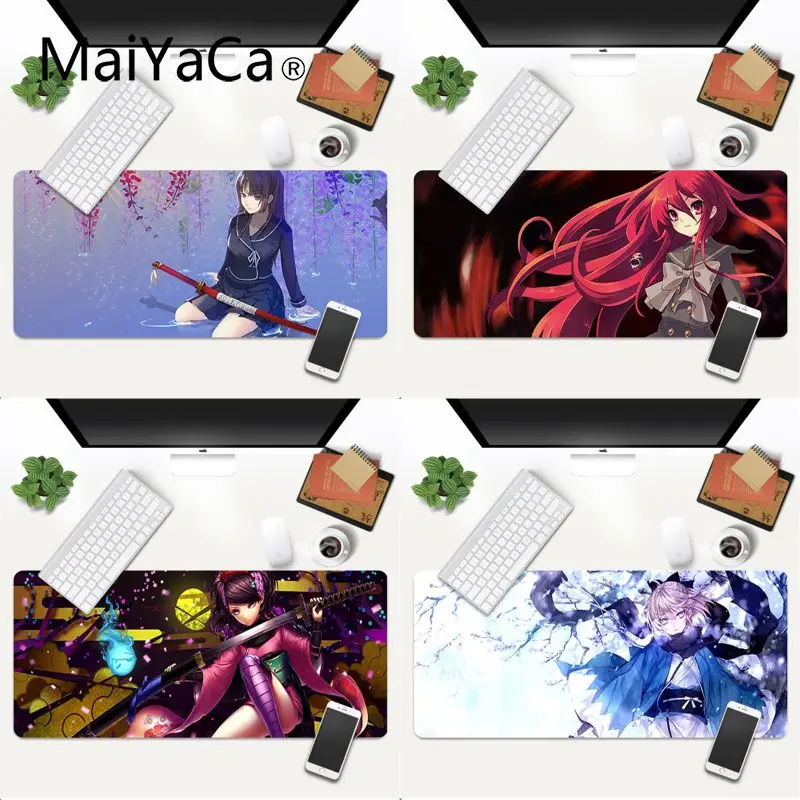 

MaiYaCa Funny Katana Anime Rubber Pad to Mouse Game Gaming Mouse Mat xl xxl 800x300mm for world of warcraft
