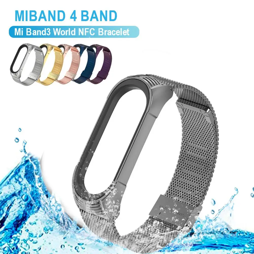Для mi Band 4 металлический ремешок для Xiao 3 World NFC lan браслет на запястье часов Высокое