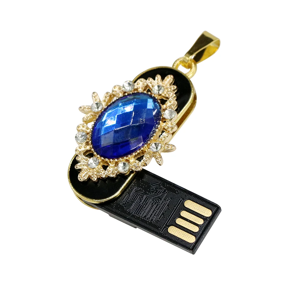 Флеш-накопитель с подвеской в виде драгоценного камня USB2.0 флеш-накопители 256 г