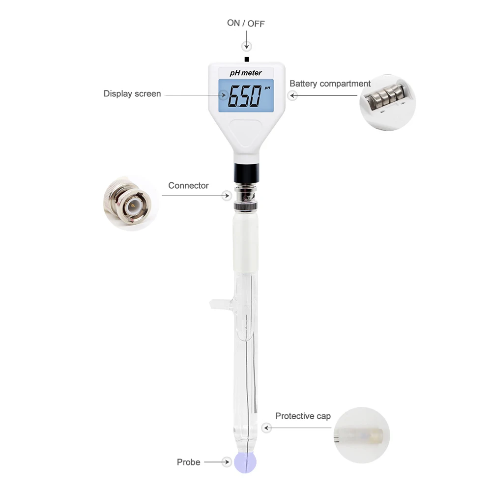 

Professional PH-98211 PH Meter Digital Acidity Tester Soil PH Meter Soil Detector PH Tester Garden Flowers Soil PH Sensor Tester