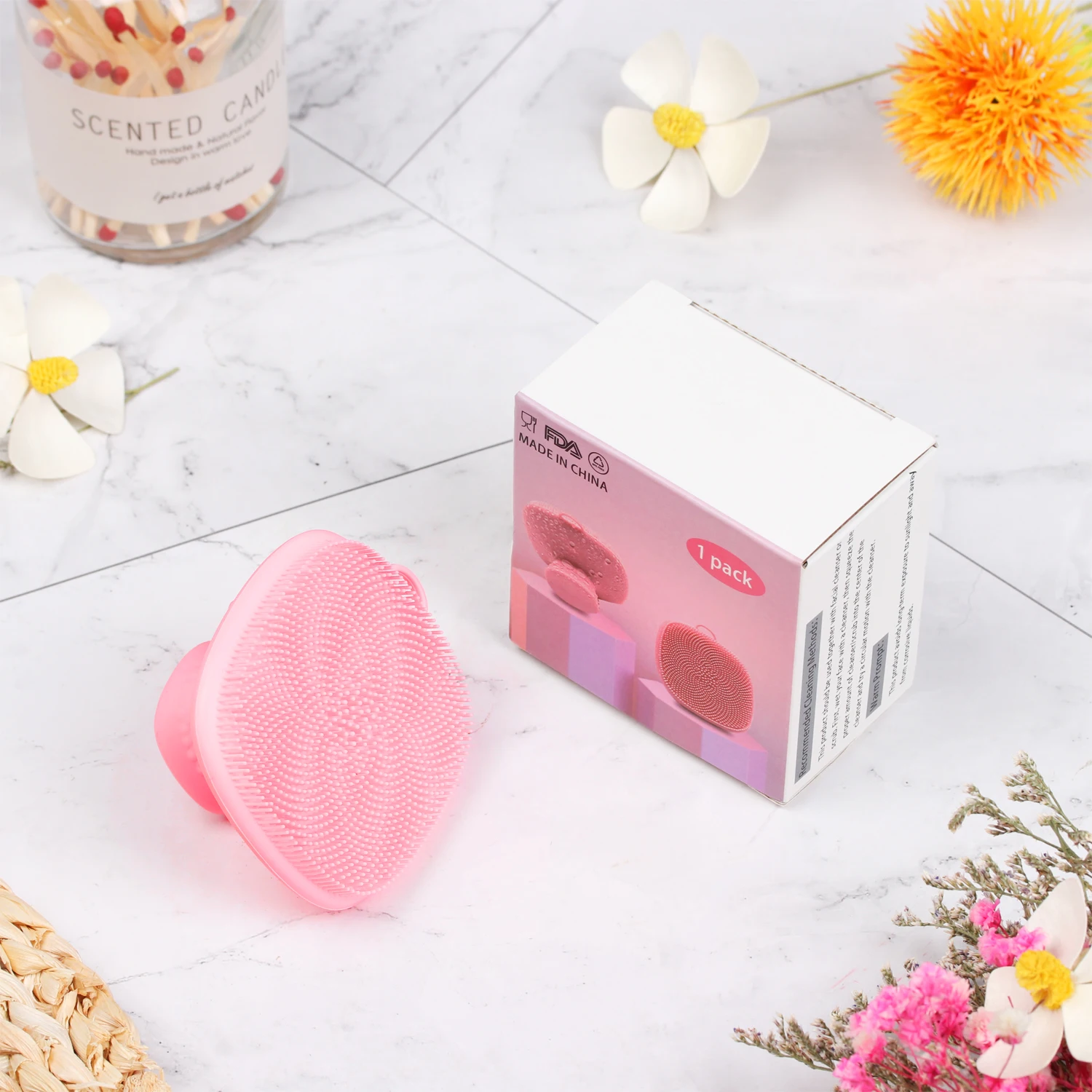 

1 шт., Мягкая силиконовая ручная щётка для чистки лица