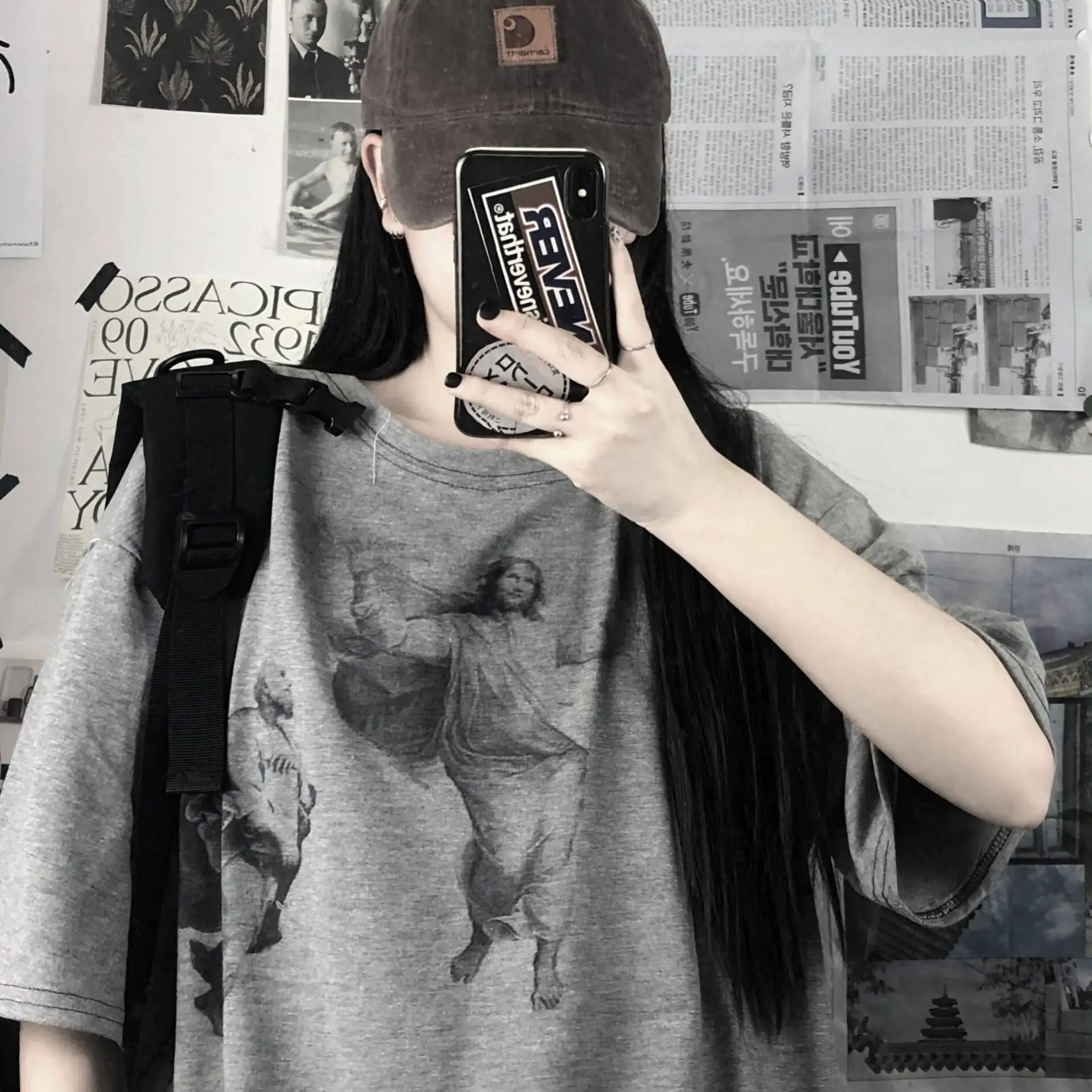 

2020 Cool Japan Tshirt Streetwear Loose Summer T Shirt Women Harajuku Punk Short Sleeves T-shirts Tops Tee Hip Hop Tshirts Girls