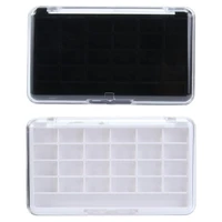 2pcs 24 grids empty refillable container case makeup palette for beauty cosmetic lipstick lip balm eyeshadow blusher white black