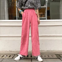 harteen summer korean fashionable loose and thin trousers female high waist straight leg casual wide leg pants women clothing