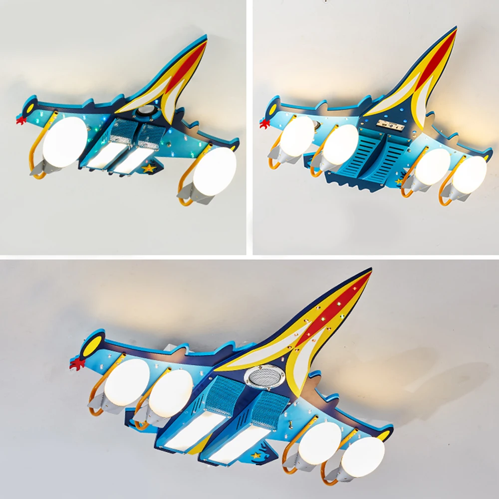 Музыкальная потолочная лампа Мультяшные авиационные светильники с