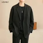 Мужской повседневный Блейзер Legible, однотонный костюм, пальто для мужчин, весна 2021