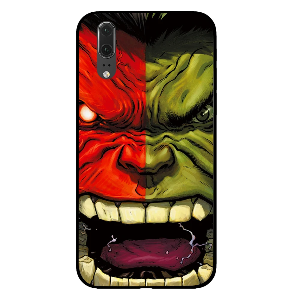 1 Ironman и Hulk Marvel Comic черный чехол для телефона huawei P30 P20 mate 10 20 Pro Lite Nova 3 4 3i чехол - Цвет: 1
