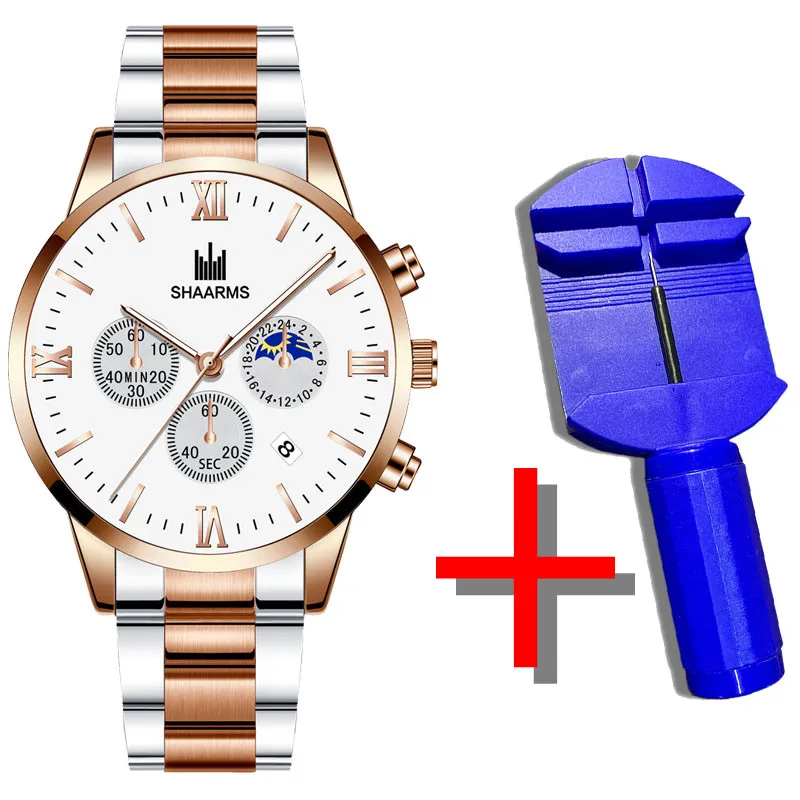 

Часы наручные мужские Кварцевые водонепроницаемые с простым циферблатом и календарем