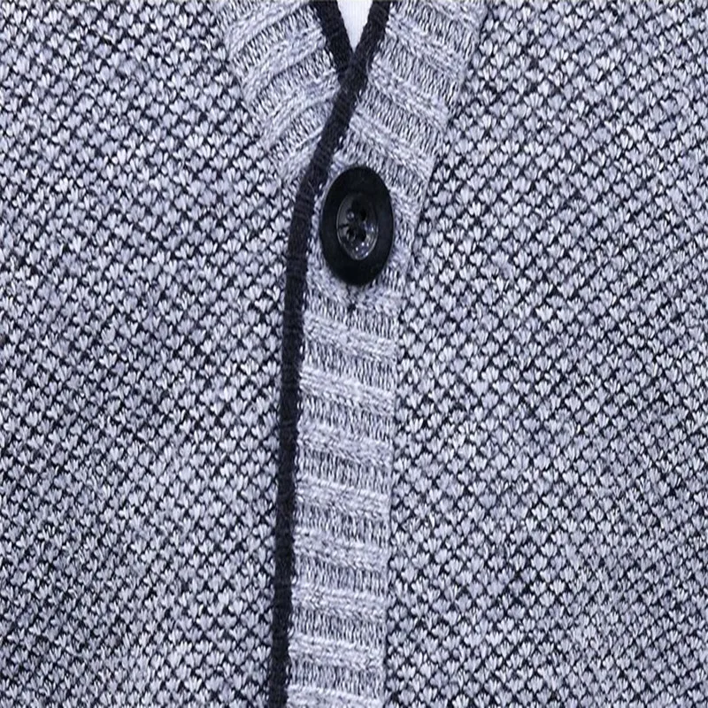 

Autumn Winter Men V-neck Cardigan Warm Spacious Soft Patchwork Comfortable Jacket Knitted Casual Male Sweater Drop Shopping