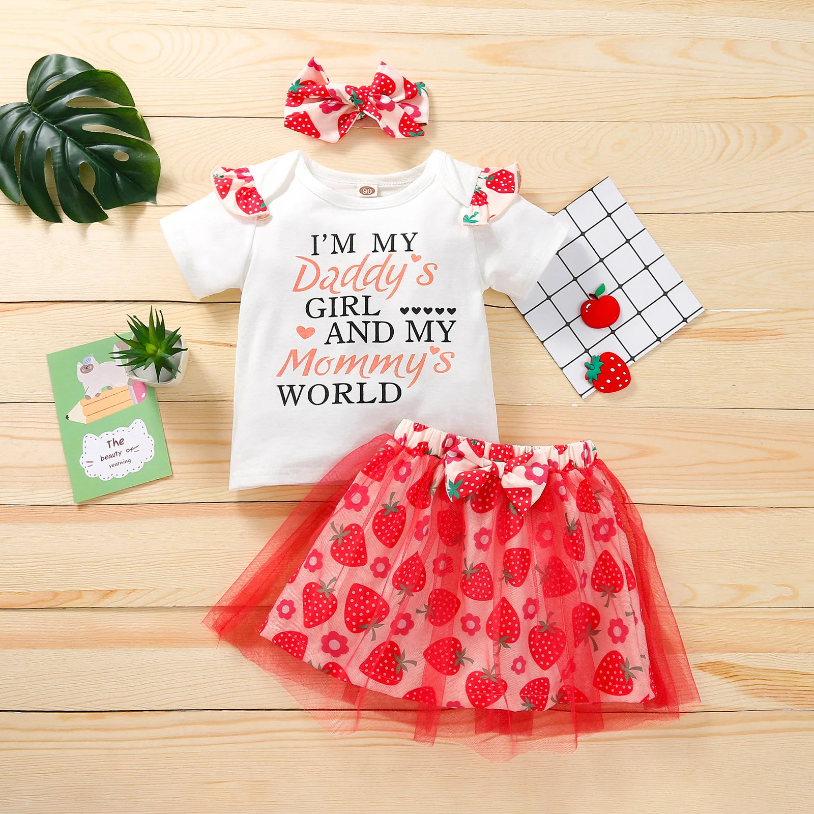 

Summer Kids Baby Girl Clothes Sets 3Pcs Cute Ruffle Strapless Crop Tops+ Tulle Skirt Ball Gown + Headband Girl Outfits