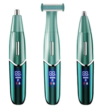 Rasoir électrique pour femmes, avec chargeur USB, Bikini, sourcils, pour tout le corps, affichage LCD, nez sec et humide, indolore  (3)