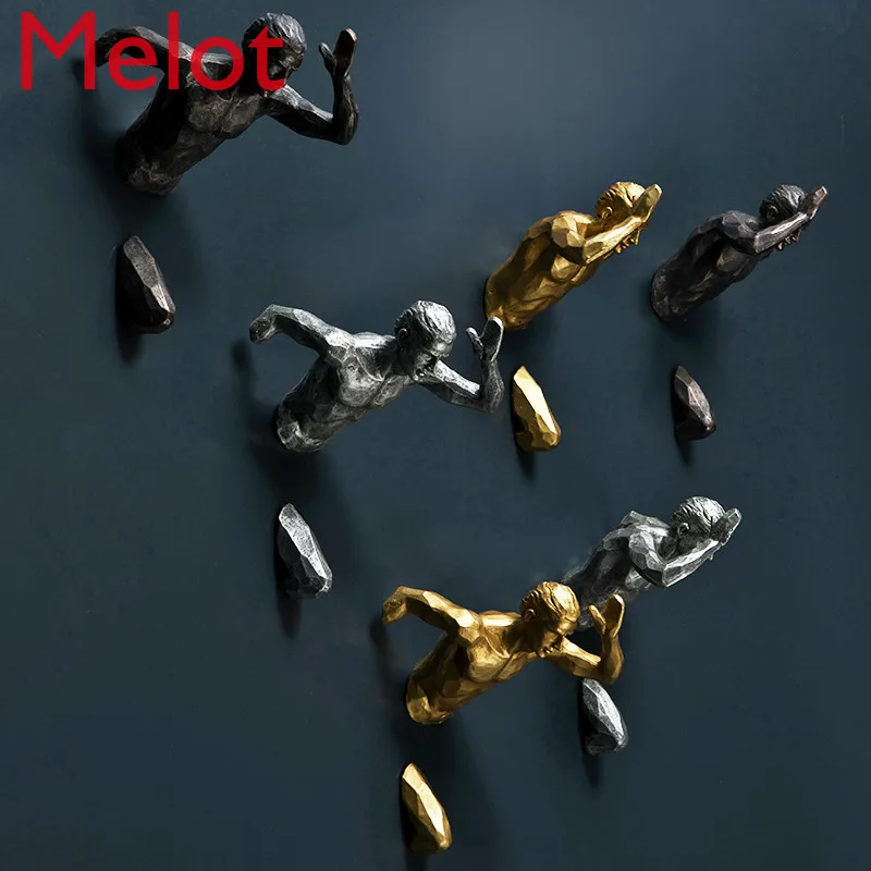 

Light Luxury Model Room Living Room Hallway Background Wall Decoration Creative Relief 3D Sports Figure Wall Hanging Room Decor