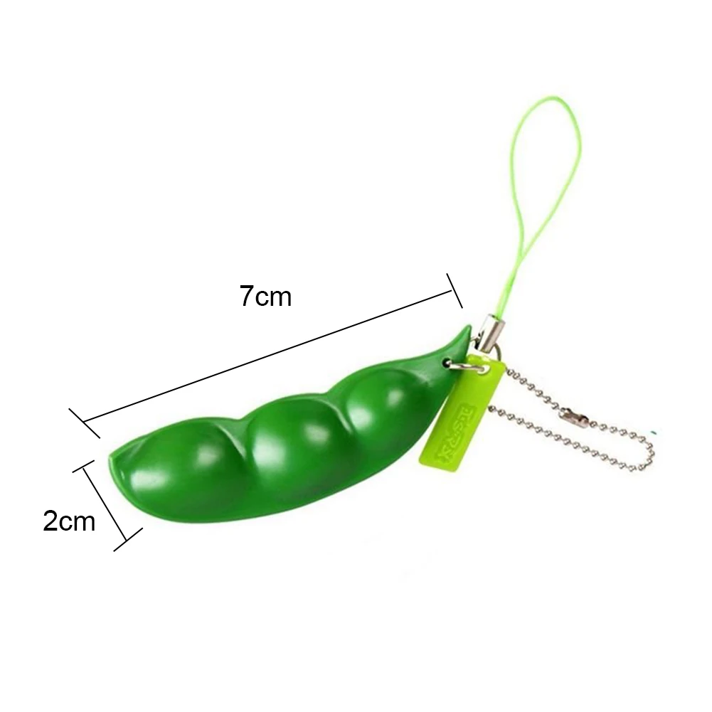 

Infinite Squeeze Edamame Toys Peas Beans Keychain Pop I Fidget Decompression Squeeze Anti Stress Adult Figet Stress Toy