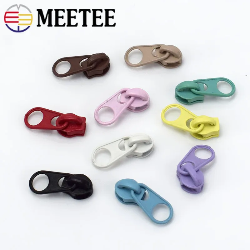 Металлическая молния Meetee 50 шт. подходит для 3 # нейлоновых молний сделай сам ткань
