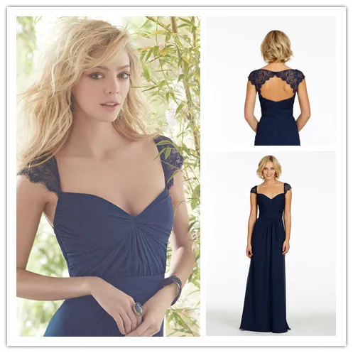 Hot&ampSale Sweetheart Long Lace Cap Sleeve royal blue Bridesmaid Dresses 2015 Sexy Backless Floor Length Party Gown Vestidos | Свадьбы и