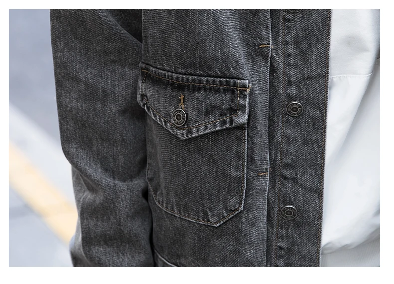 

Wholesale 2021 Fashion teenagers Street denim jacket male Korean style trendy handsome men's spring autumn tooling jacket top