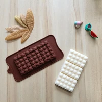 new silicone chocolate mold square baking tools non stick cake mould jelly candy 3d diy handmade molds kitchen accessories