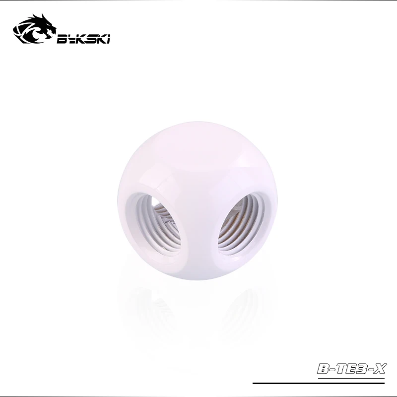 BYKSKI G1/4 ''3 Way кубический сплитер водяного охлаждения необходимые аксессуары адаптер, черный, белый, серебристый, золотой, синий B-TE3-X