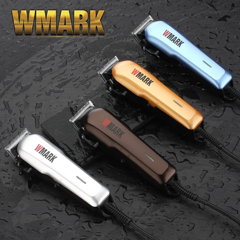 WMARK профессиональный проводной триммер для волос 6000-6500rm мотор постоянного тока острый и светильник лезвие набор с 6 Размер Руководство гребень NG-555