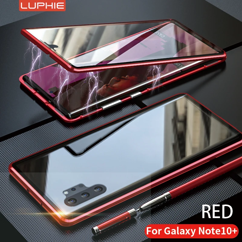 Red Для samsung Galaxy A7 A8 A9 A10 A30 A50 A60 A70 металлическая рамка двухстороннее закаленное стекло - Цвет: Red