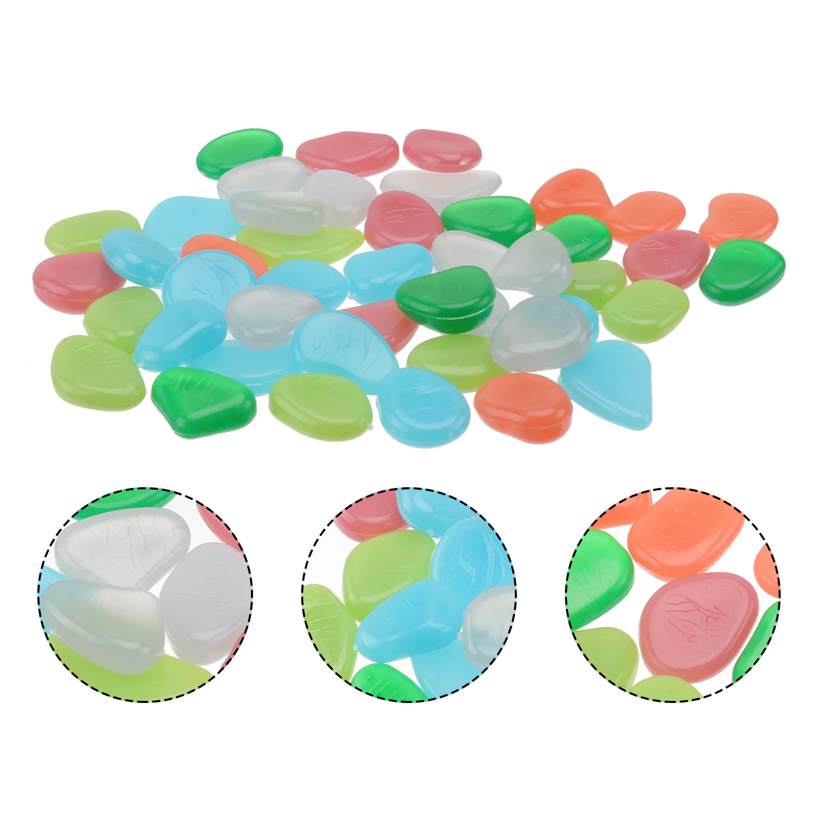 

100 шт. разноцветный светящийся декоративный цветочный горшок Macadam (красочный)