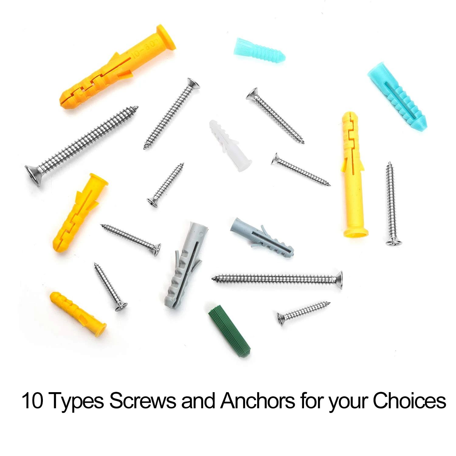 482pcs/set Plastic Expansion Drywall Anchor Screws Tapping Screw Set M3.5 M4.2 M5 M6 Stainless Steel Tube Wall Plug | Обустройство