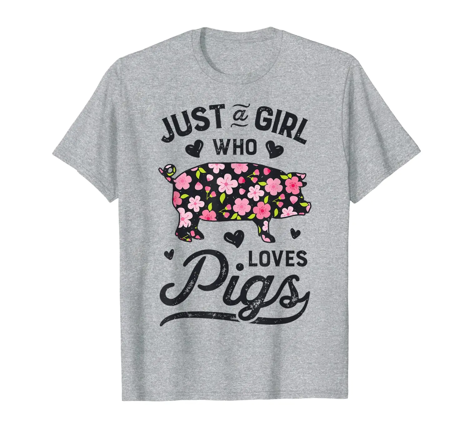 

Just a Girl who Loves Pigs for Girls Women Kids Farm Gifts T-Shirt