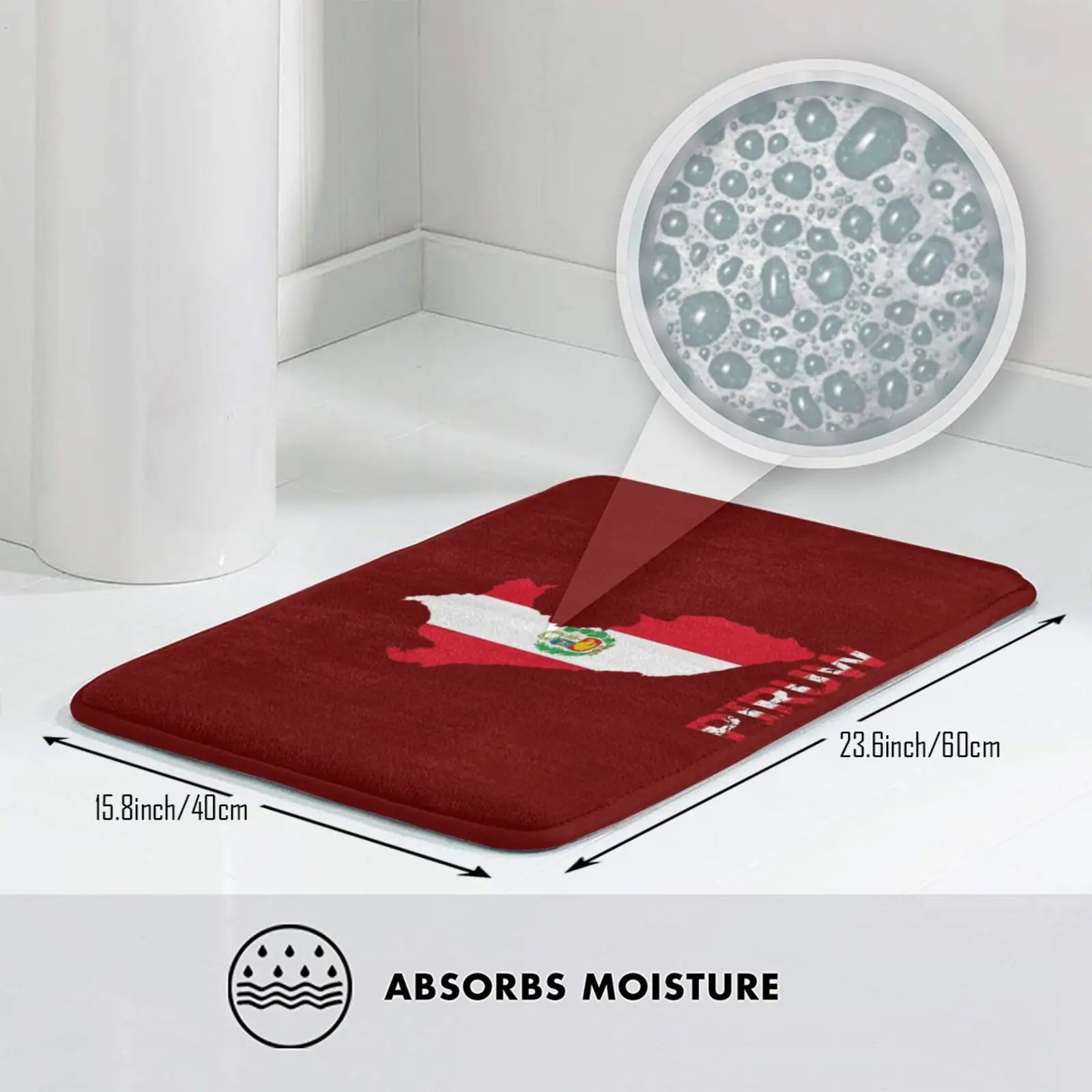 Коврик для входной двери Carte Du Перу с надписью в Quechua Et Aymara коврик ванной