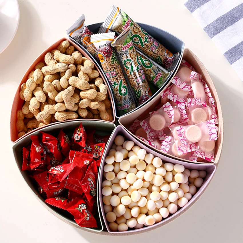 Коробка для закусок с соломой пшеницы на новый год ящик конфет фруктовым