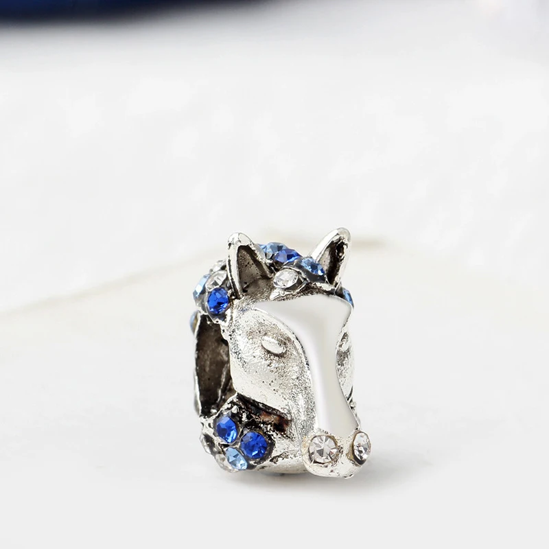 Nokk Horse Новое оригинальное эмалевое платье принцессы из сплава с бусинами, подвеска с Минни Микки, браслет Пандора, браслет, сделай сам, Женские Ювелирные изделия - Цвет: Nokk Horse