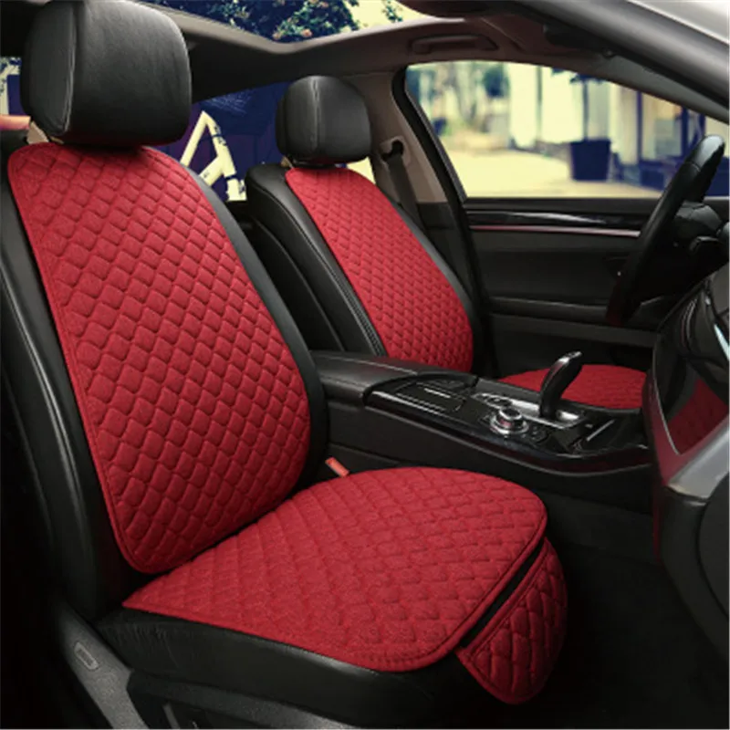 2 PCS Flax Car Seat Cover Protector Front Back Cushion Pad Mat with Backrest for Auto Automotive interior Truck Suv or Van | Автомобили и