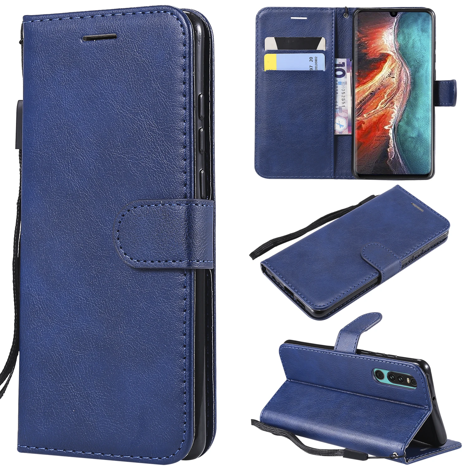 Кожаный чехол-книжка для huawei P30 P20 Pro mate 30 20 10 Lite P Smart Y5 Y6 Y7 Y9 чехол с ремешком