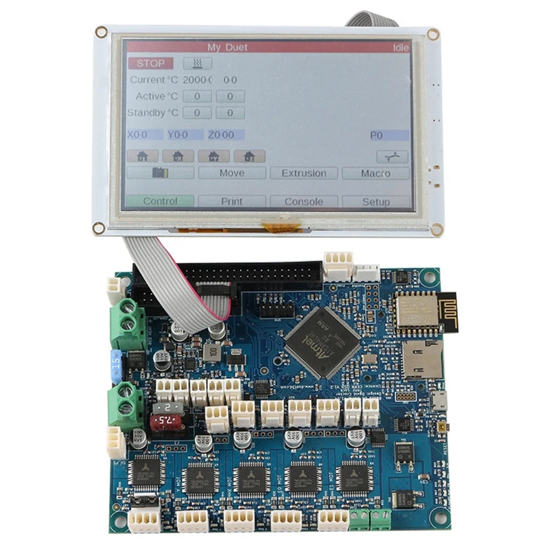 Clone DuetWifi Duet 2 Wifi V1.04 материнская плата Advanced 32 Bit электроника с 5 дюймов PanelDue 5I