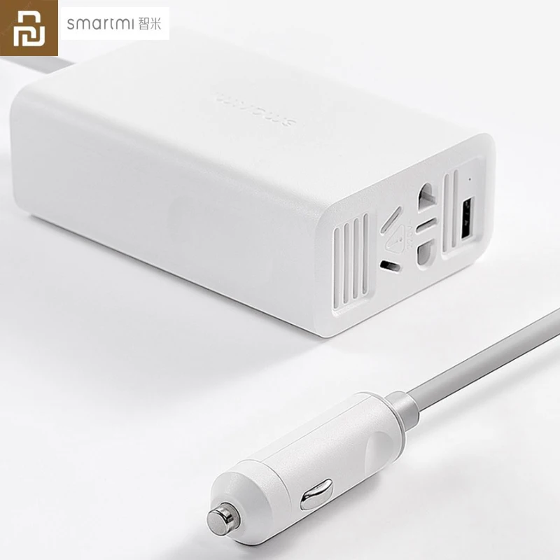 Портативный Инвертер автомобильного зарядного устройства Youpin SMARTMI 100 Вт