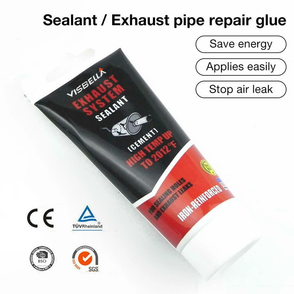 car polish High Temperature Sealant  Car Exhaust Pipe Tailpipe Muffler Motorcycle Repair Auto Repair Tool Paste Glue Automotive Metal 150g car seats cleaner