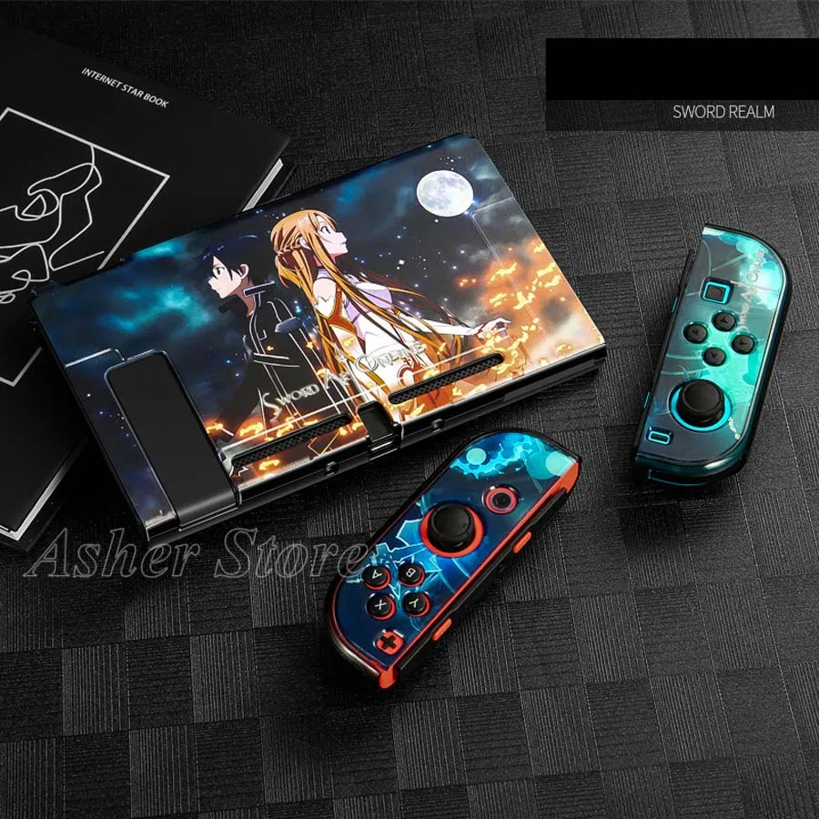 14 Nintendo switch шаблон Защитный чехол красочный жесткий корпус+ 4 Аналоговые крышки для nintendo Switch консоли Joy-con аксессуары - Цвет: 14