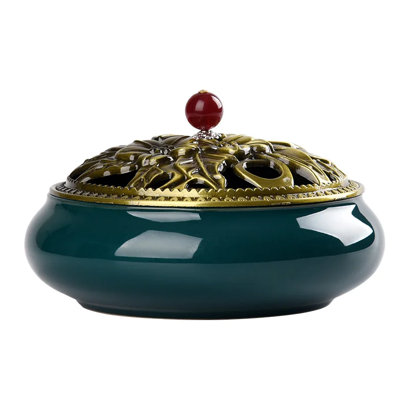 Небольшая керамическая горелка для благовоний винтажный держатель с древесным