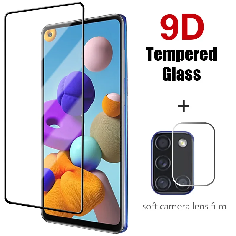

2in1 Protective Glass For Samsung A72 A71 A52 A51 A70 A50 A40 A30 A20 Lens Film For Samsung M51 M31 M21 M12 M11 A42 A41 A21 A22