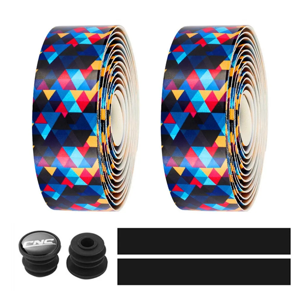 

1 Pair Bicycle Handlebar Tape&plug PU Road Bike Handlebar Straps Strap Non-slip Grip Wrap 2350mm Long 3cm Wide