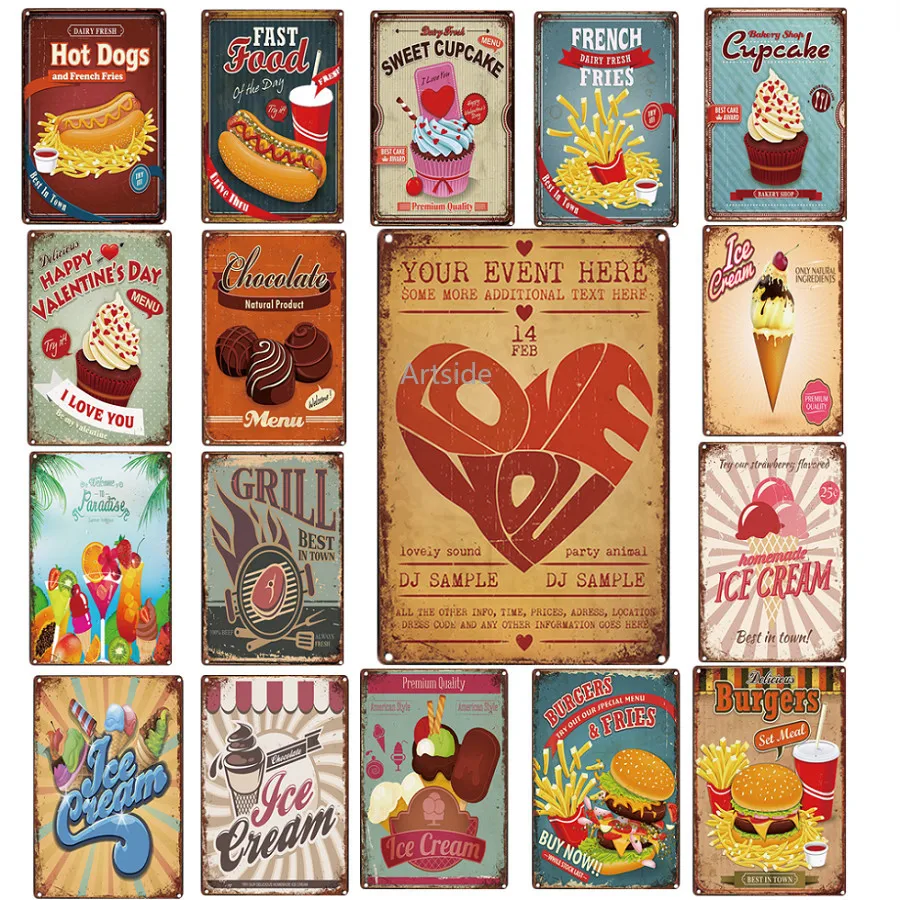 

Хот-дог, ретро и винтажные жестяные знаки, металлические плакаты, настенные знаки для бара, паба, дома, ресторана, магазина, декор (8X12 дюймов)